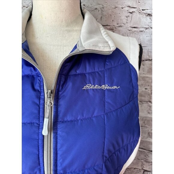 Eddie Bauer Quilted Zip Vest Women’s Blue‎ M Gorpcore Lightweight - Picture 2 of 6